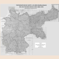 Blattschnitt der Meßtischblätter 1:25.000 des Deutschen Reichs (1868 - 1945)
